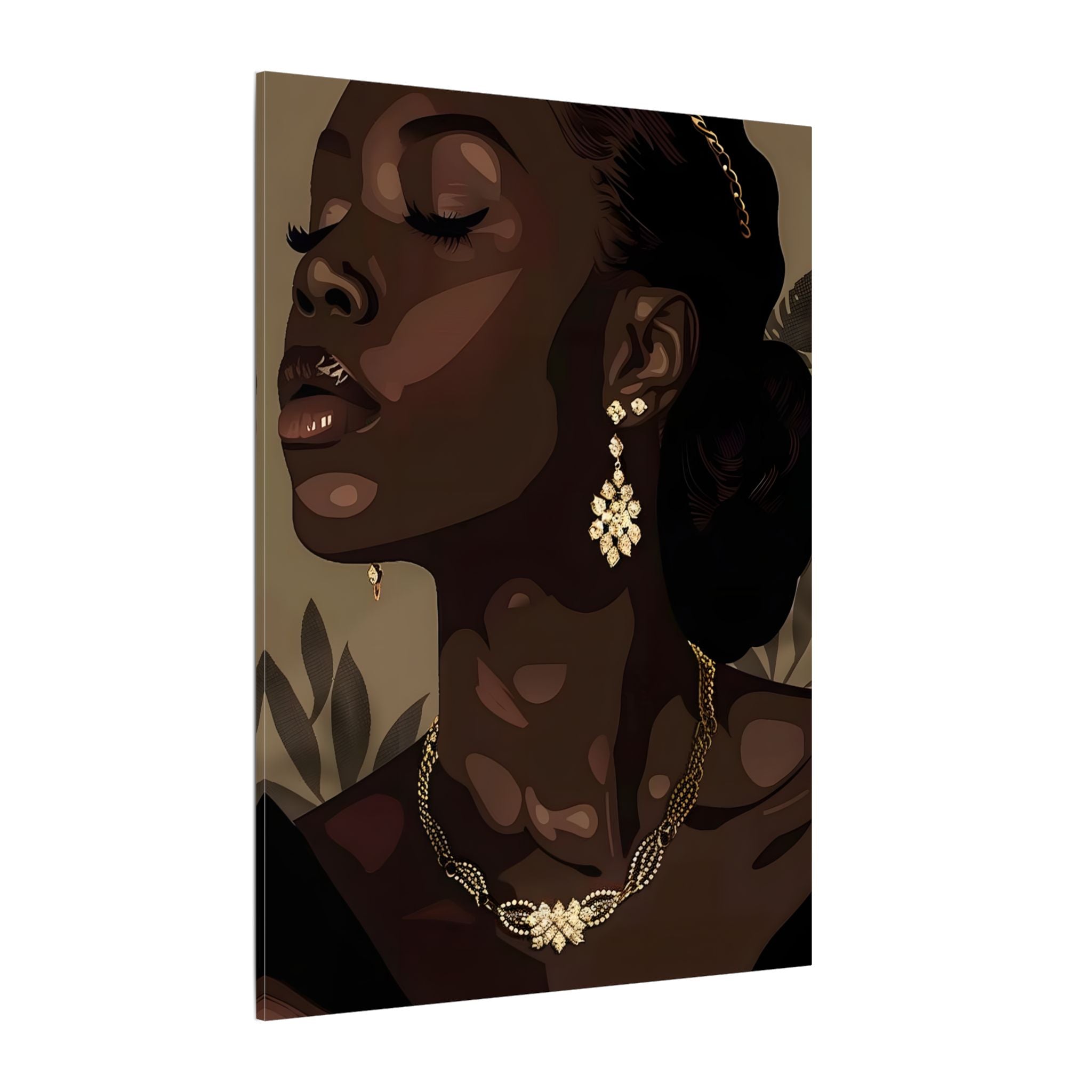 .75" Matte Canvas - Golden Melanin Muse