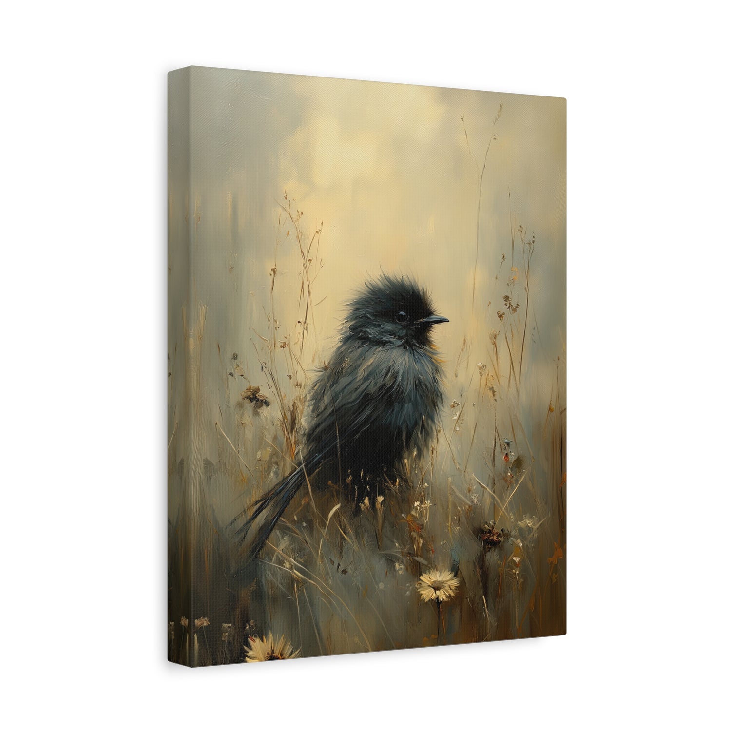 1.25" Matte Canvas - Golden Meadow Bird