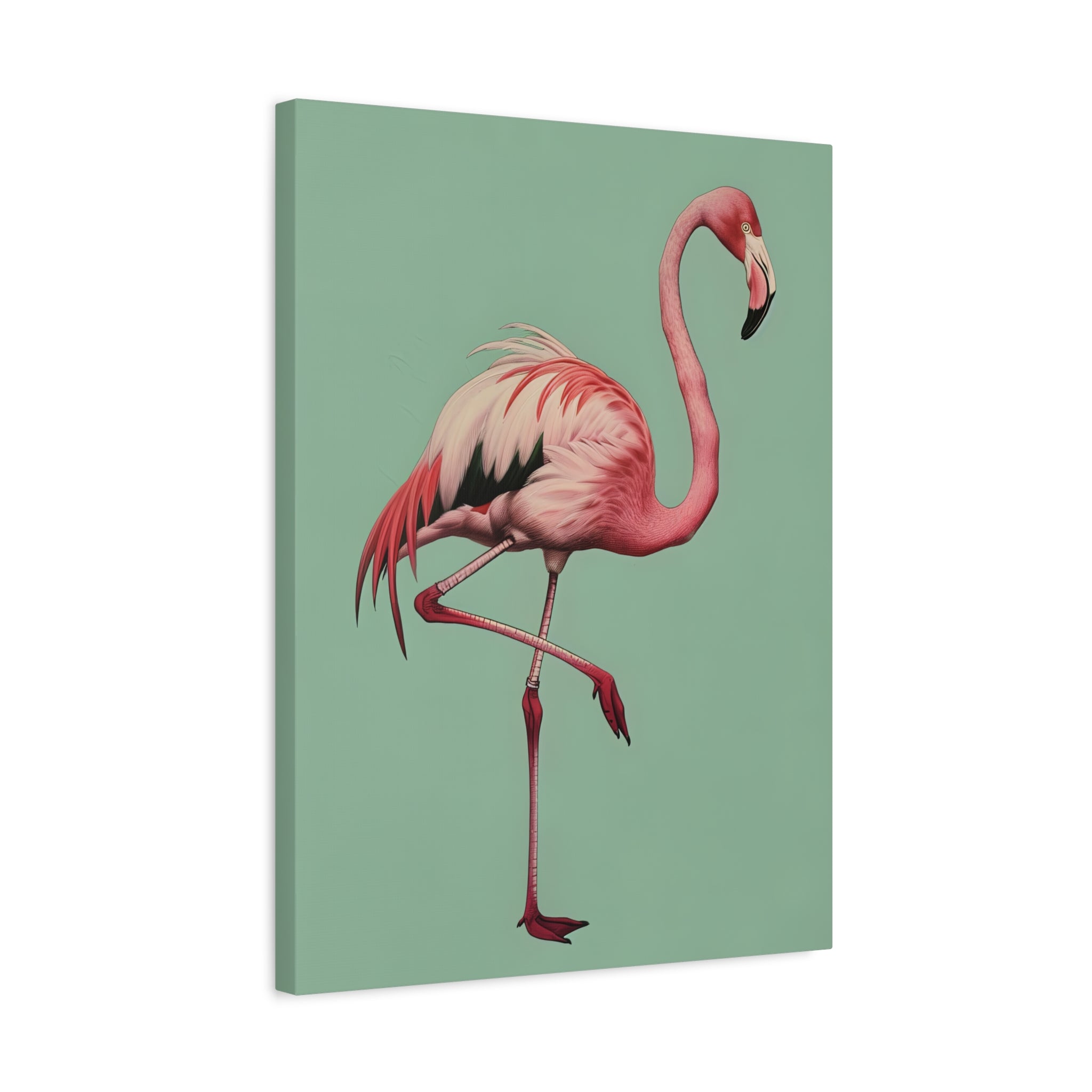 1.25" Matte Canvas - Pink Flamingo Tropical