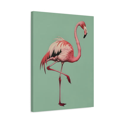 1.25" Matte Canvas - Pink Flamingo Tropical