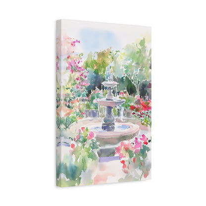 1.25" Matte Canvas - Charleston Garden Fountain View