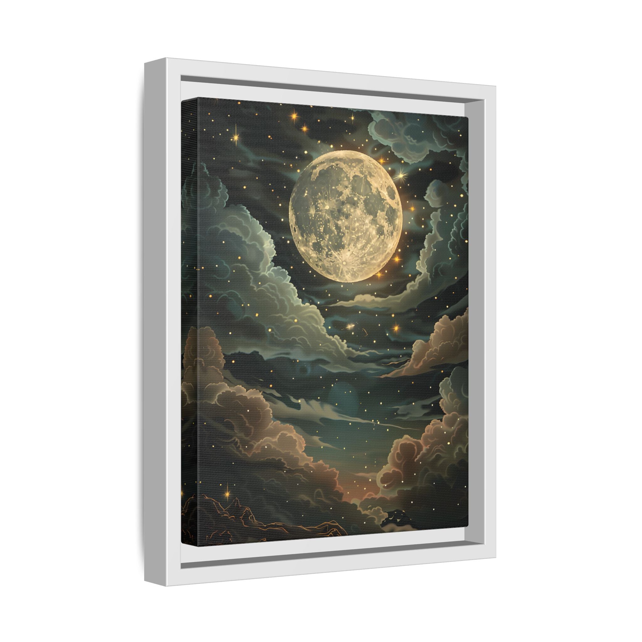 Framed Canvas - Enchanting Lunar Glow