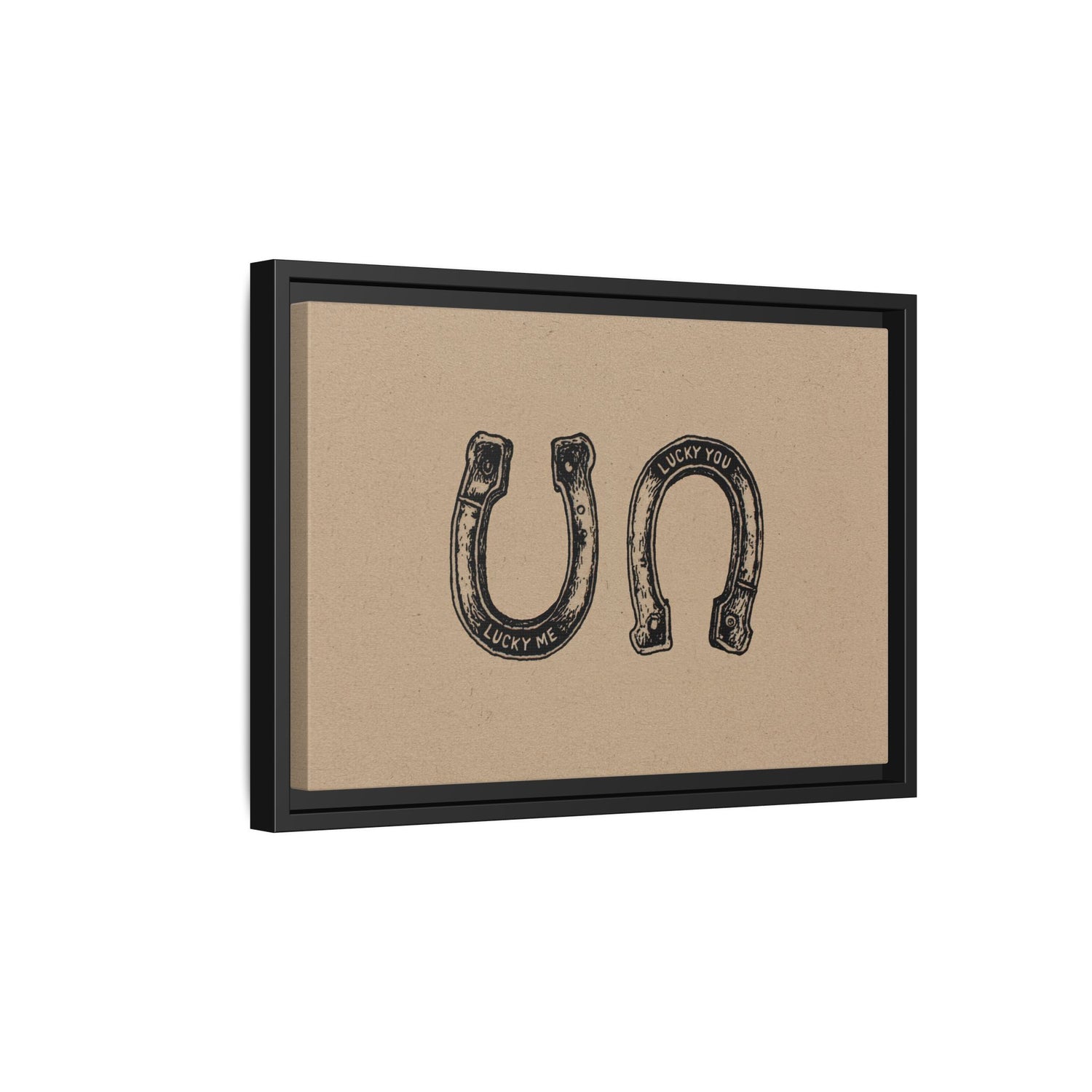 Framed Canvas - Lucky Me Lucky You Horseshoes