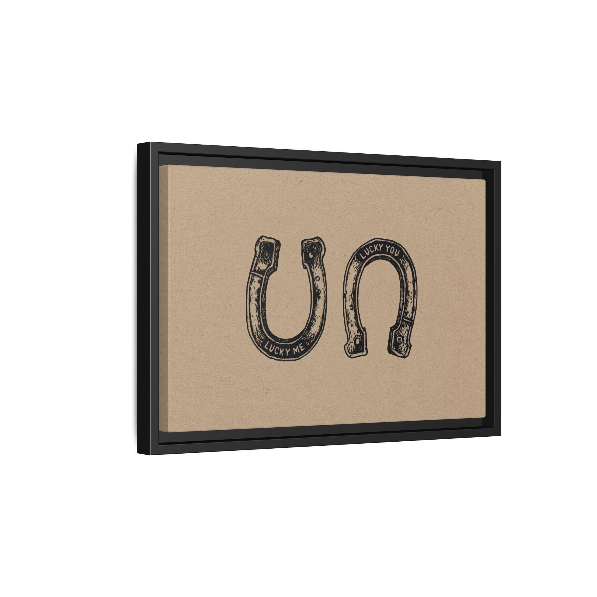Framed Canvas - Lucky Me Lucky You Horseshoes