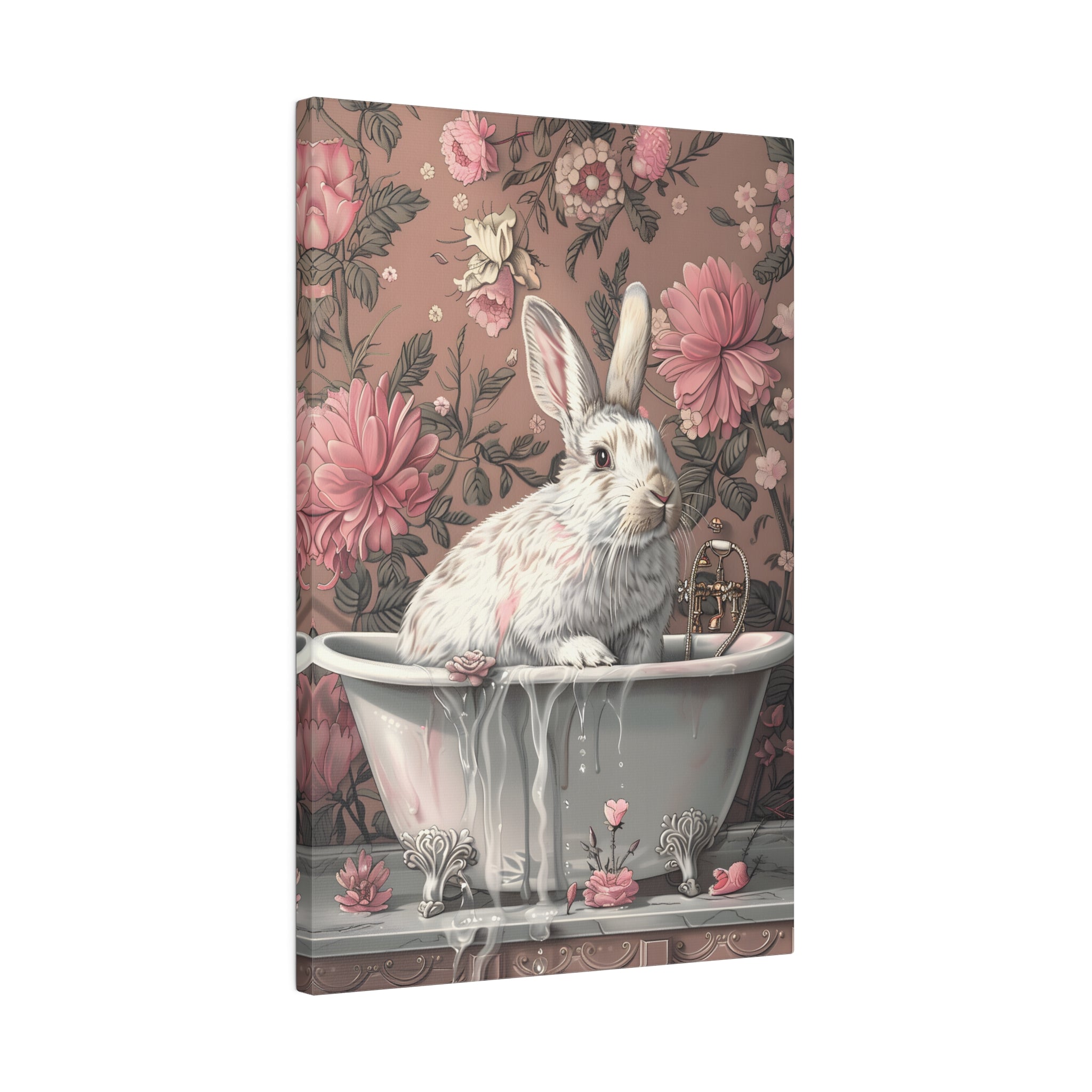 .75&quot; Matte Canvas - Bathing Bunny Bloom