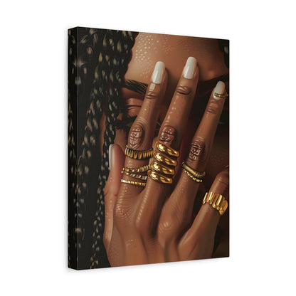 1.25" Matte Canvas - Braided Golden Ring Beauty