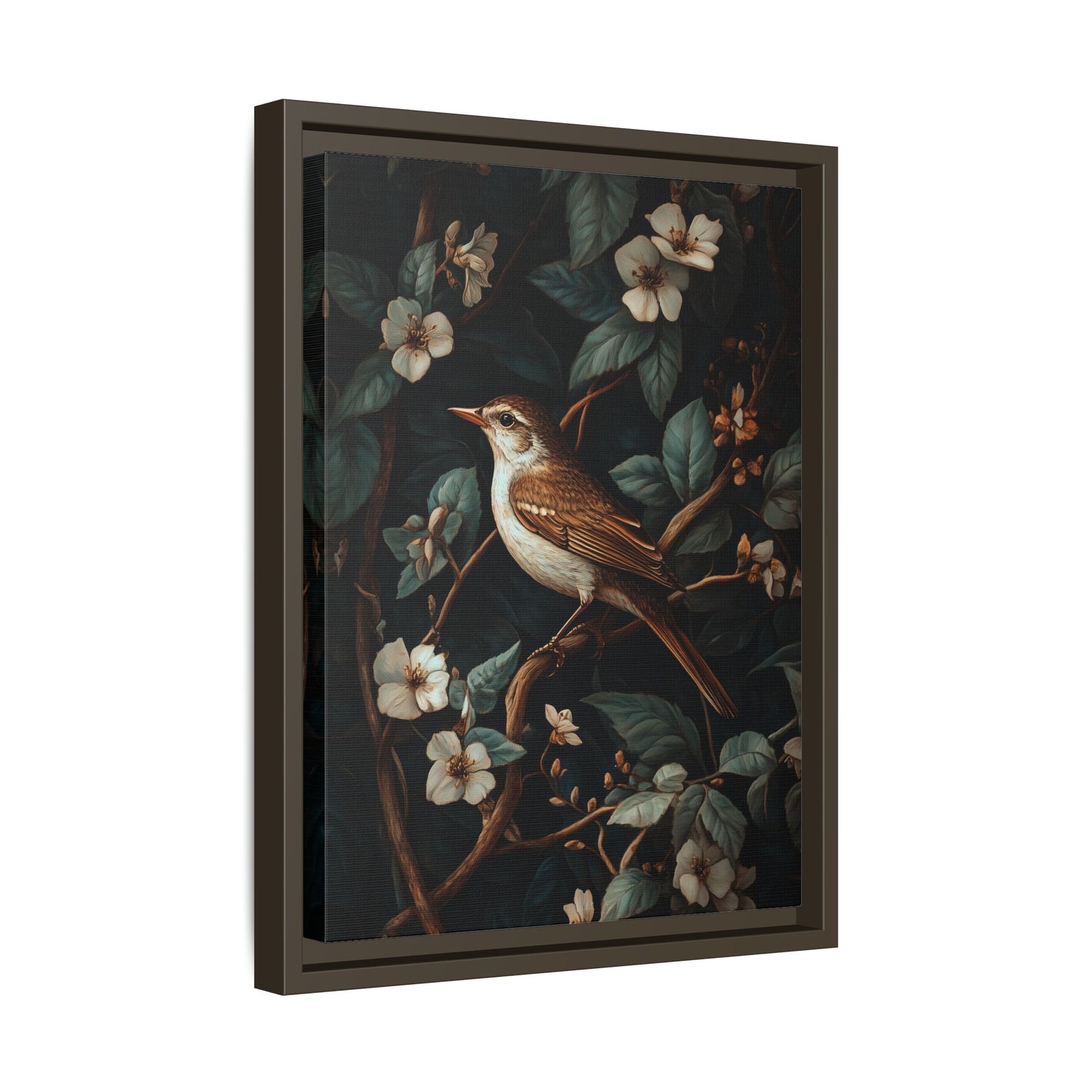 Framed Canvas - Serenade Among Blossoms