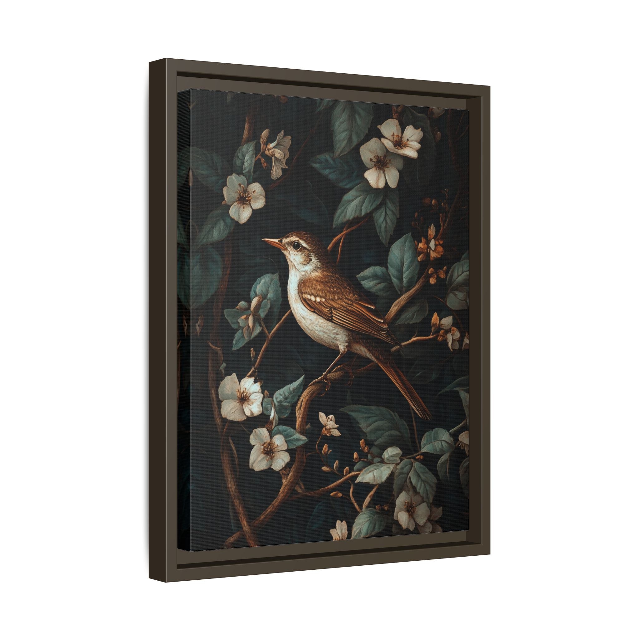 Framed Canvas - Serenade Among Blossoms