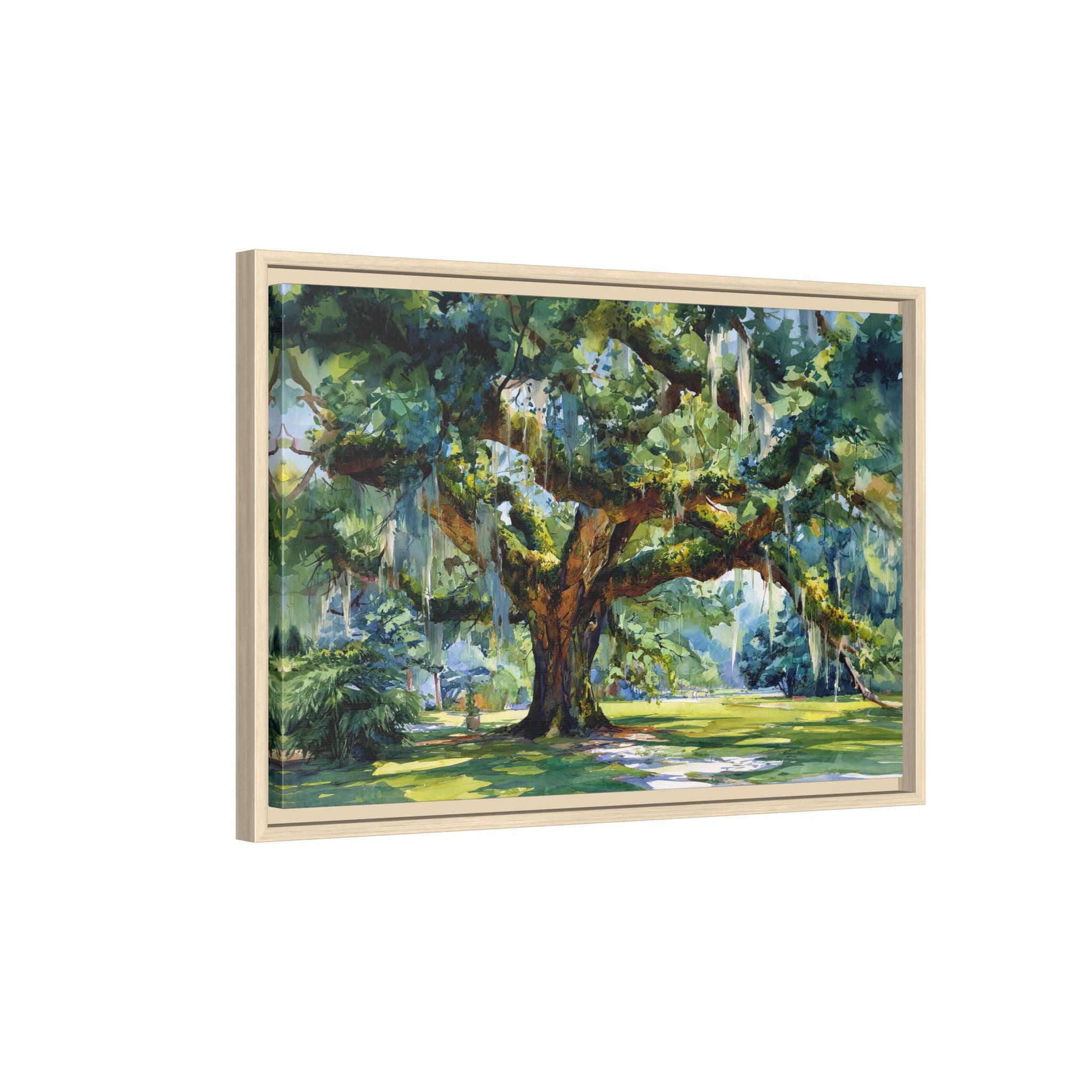 Framed Canvas - Whispering Southern Live Oak