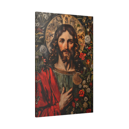 .75" Matte Canvas - Sacred Floral Savior