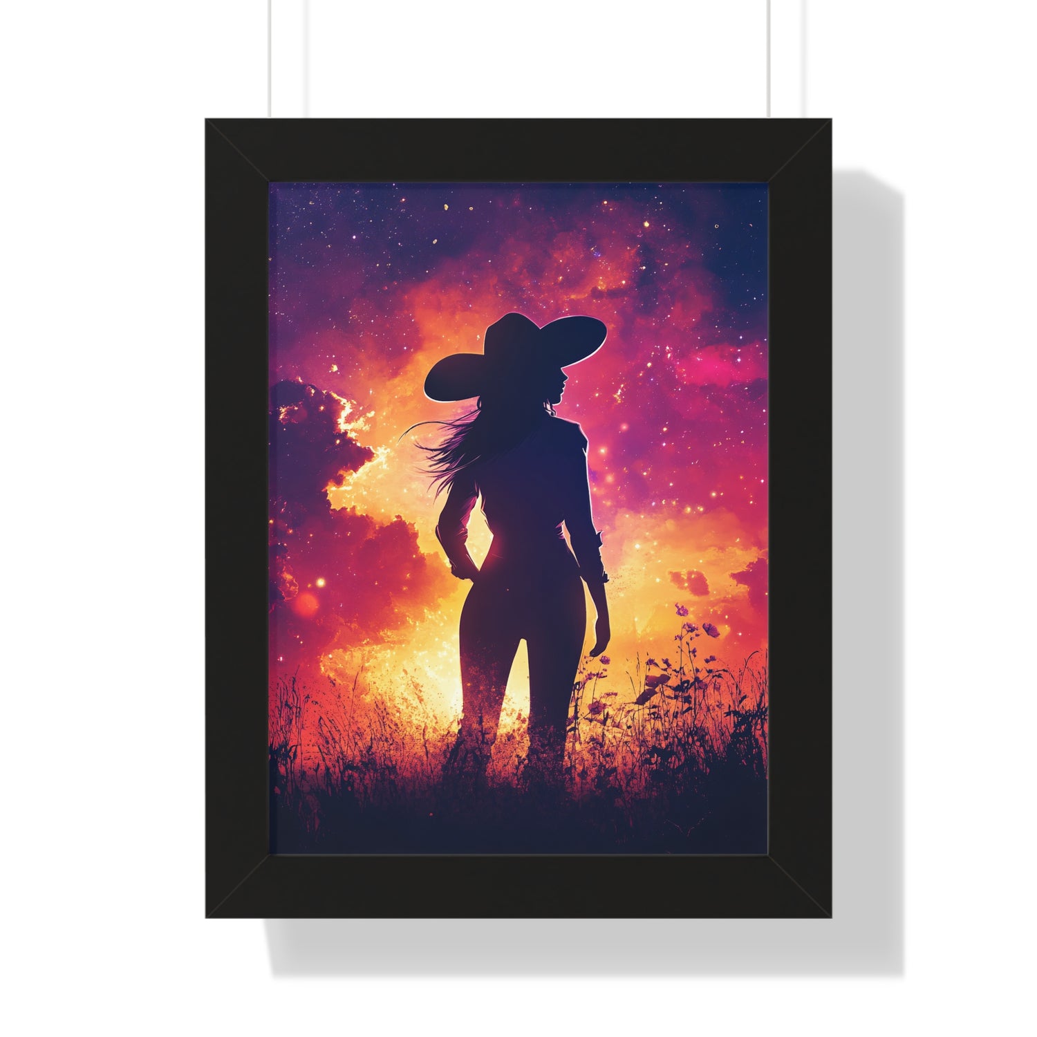 Framed Paper Print - Cosmic Cowgirl