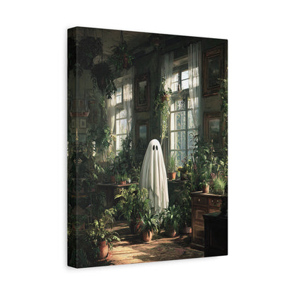 1.25" Matte Canvas - Ghost Among Houseplants