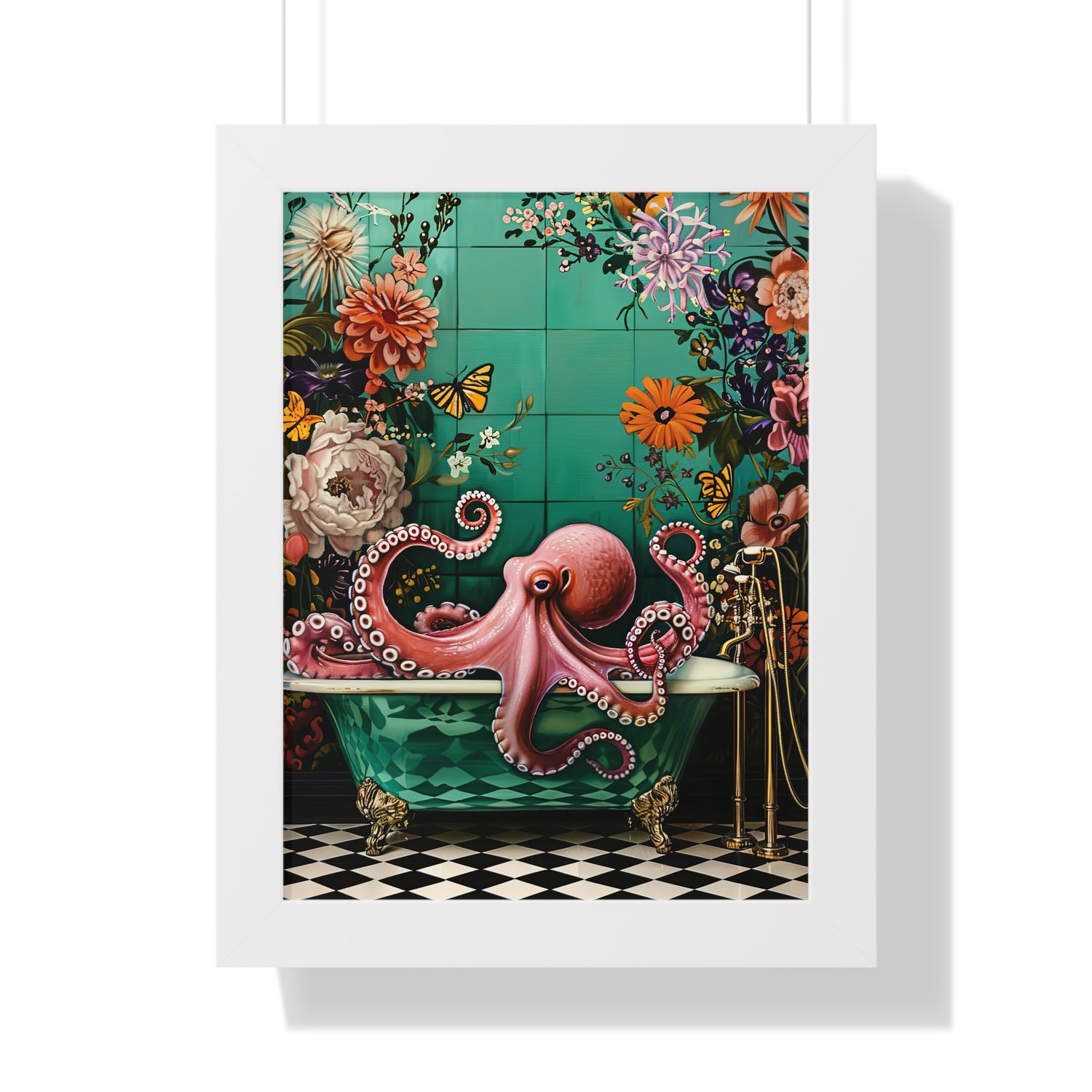 Framed Paper Print - Octopus Bath Royale