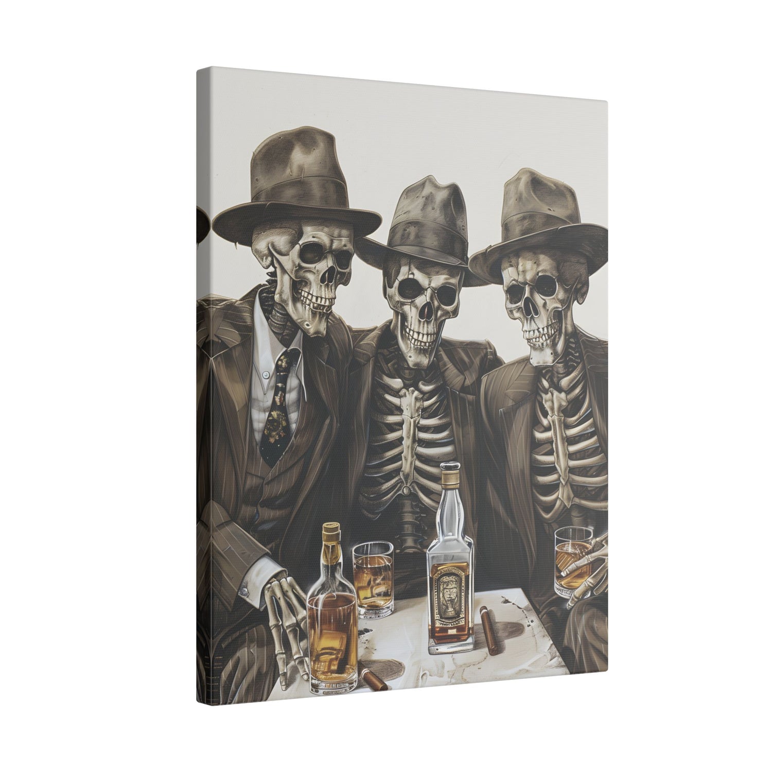 .75" Matte Canvas - Skeleton Whiskey Gentlemen