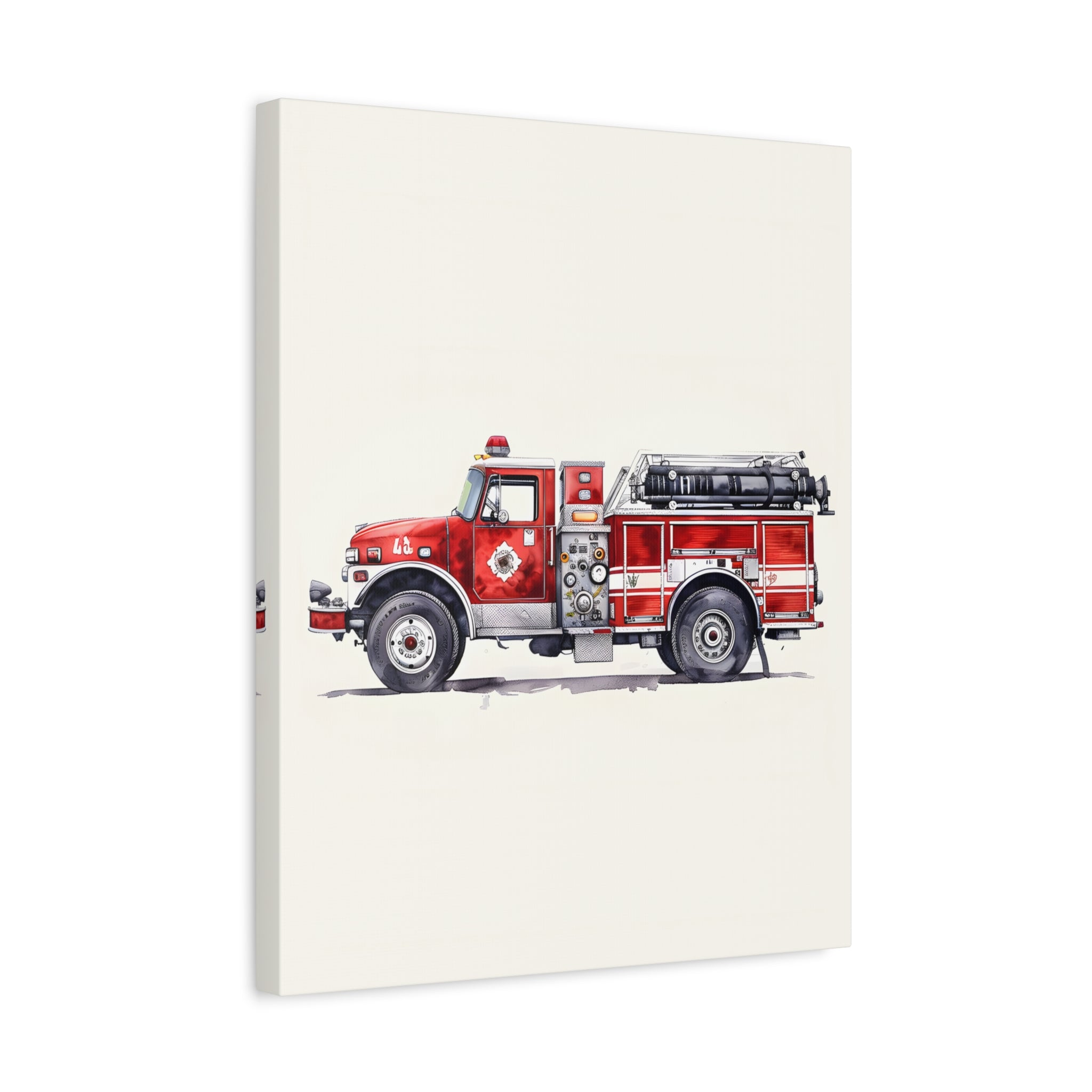 1.25" Matte Canvas - Classic Pumper Firetruck