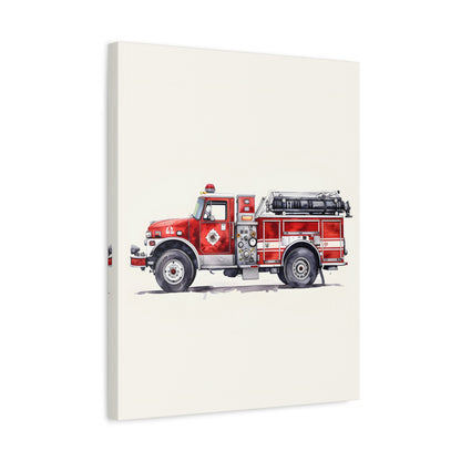 1.25" Matte Canvas - Classic Pumper Firetruck