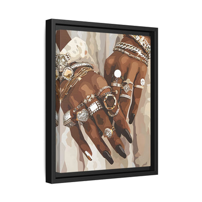 Framed Canvas - Layered Luxe Jewelry Hands
