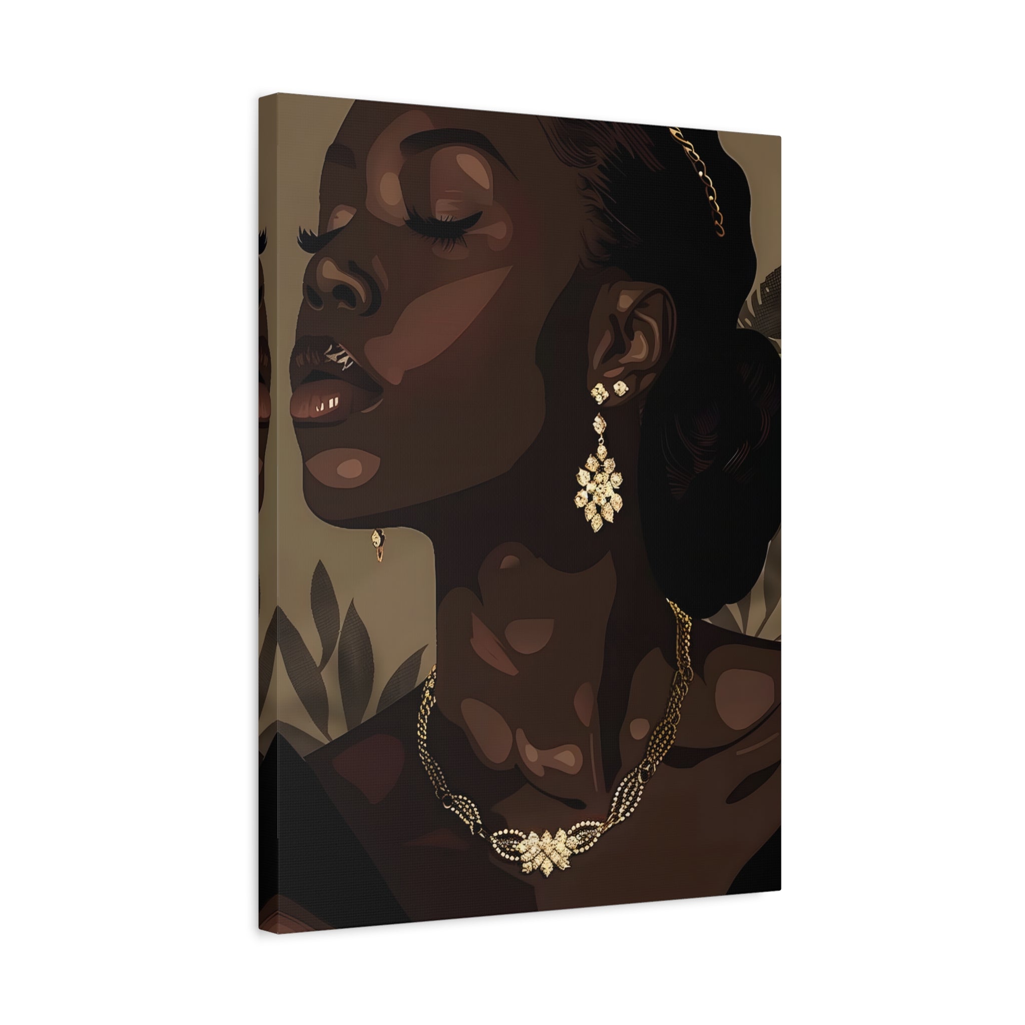 1.25" Matte Canvas - Golden Melanin Muse