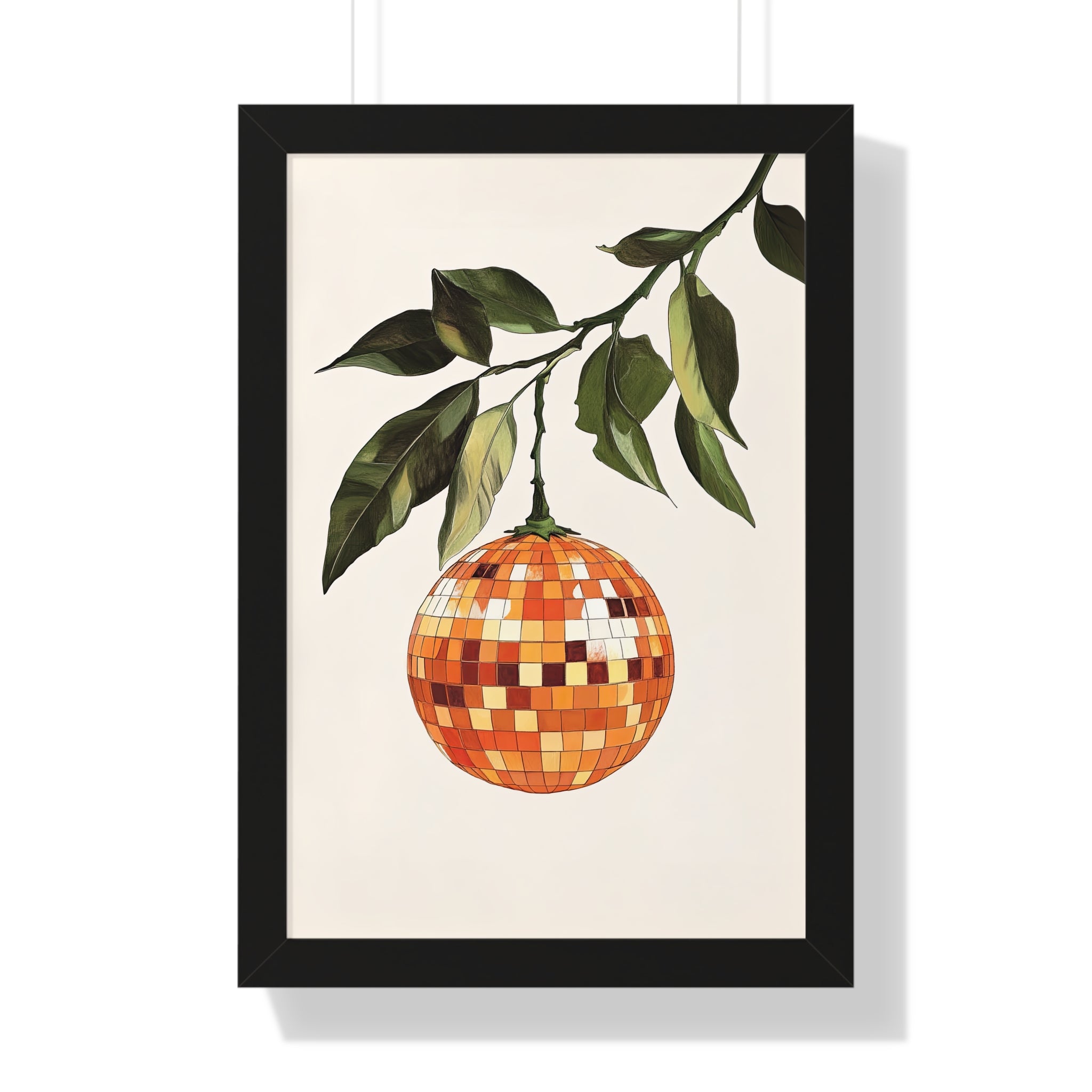 Framed Paper Print - Citrus Disco Glow Drop