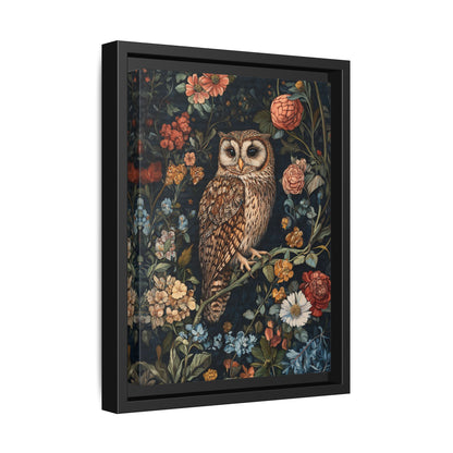 Framed Canvas - Guardian of the Floral Night