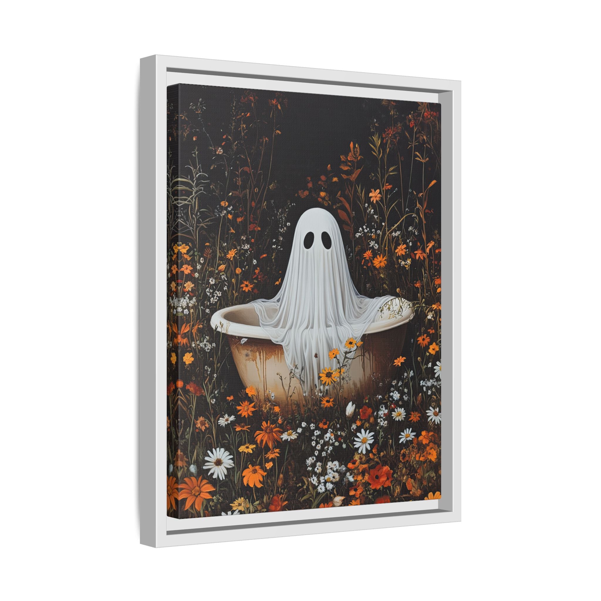 Framed Canvas - Wildflower Bathtub Ghost