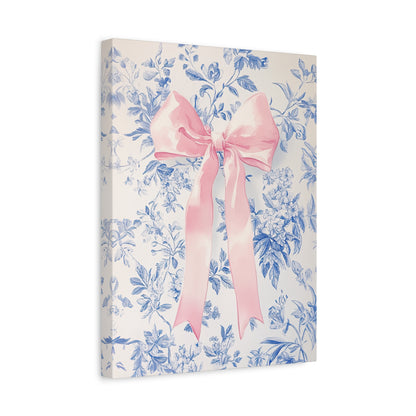 1.25" Matte Canvas - Pink Bow Floralscape