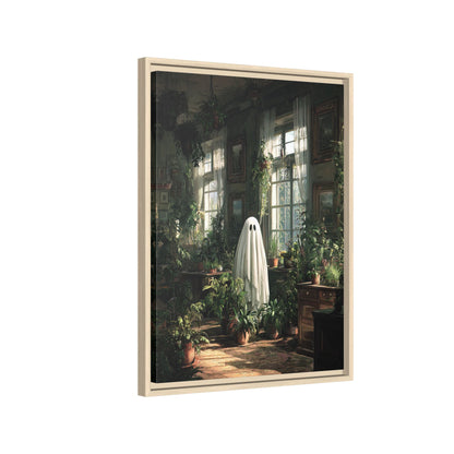 Framed Canvas - Ghost Among Houseplants