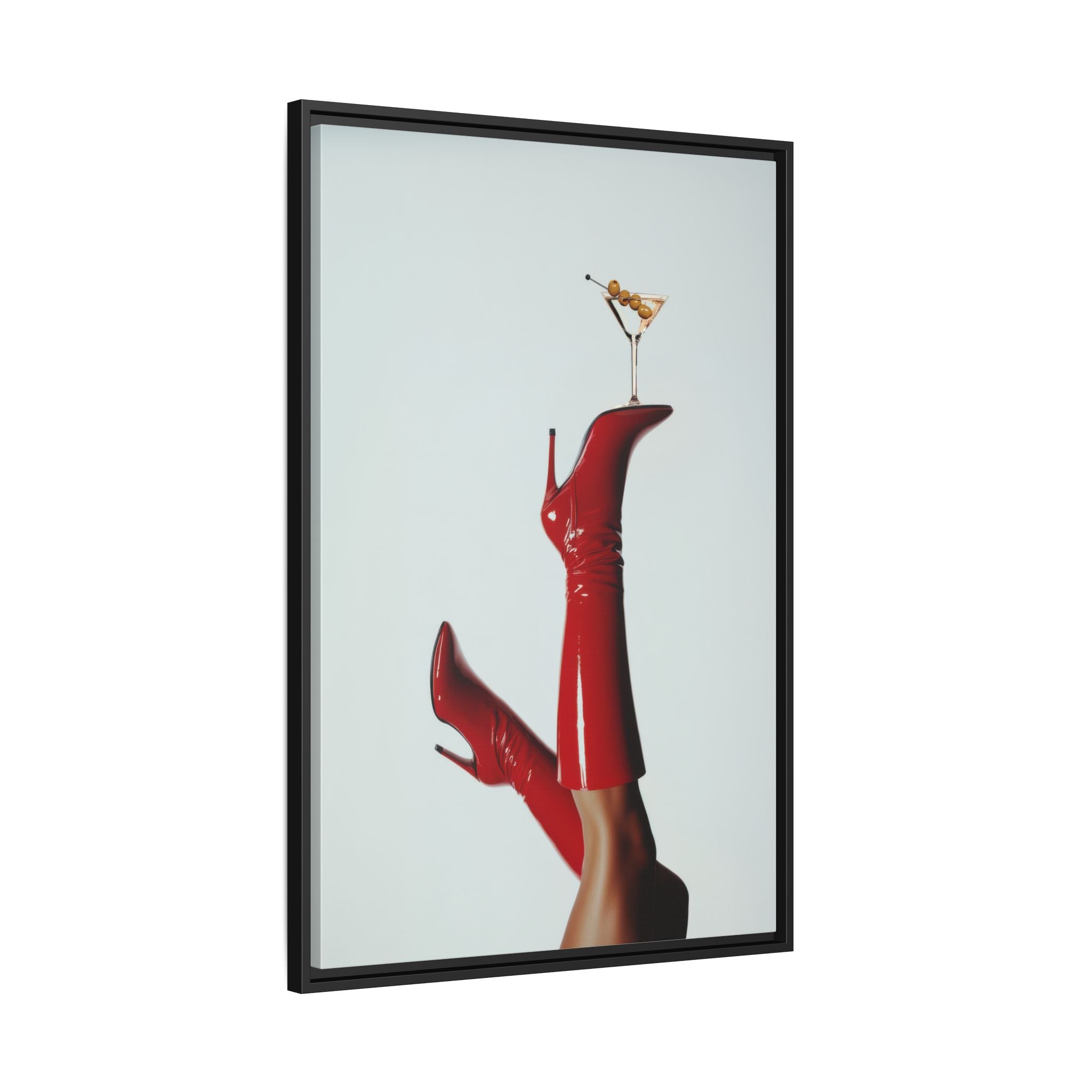 Framed Canvas - Cocktails &amp; Red Stilettos