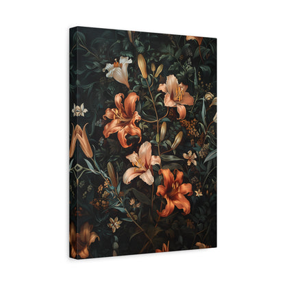 1.25" Matte Canvas - Elegant Blooming Lilies