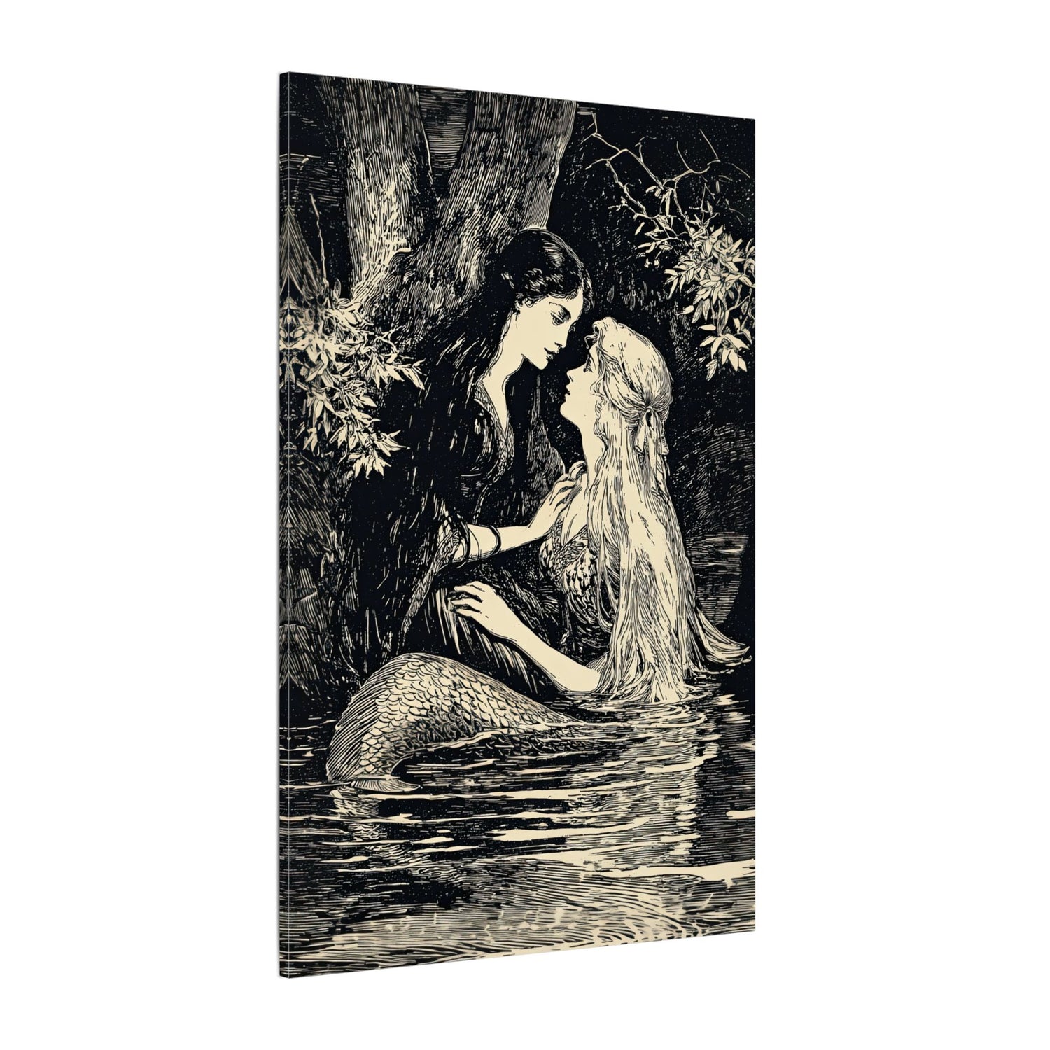 .75" Matte Canvas - Mermaid Fairy Midnight Kiss