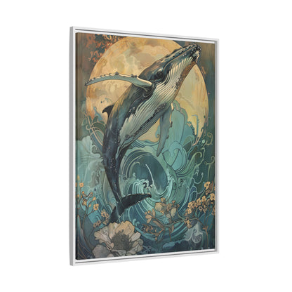 Framed Canvas - Moonrise Humpback Bloom