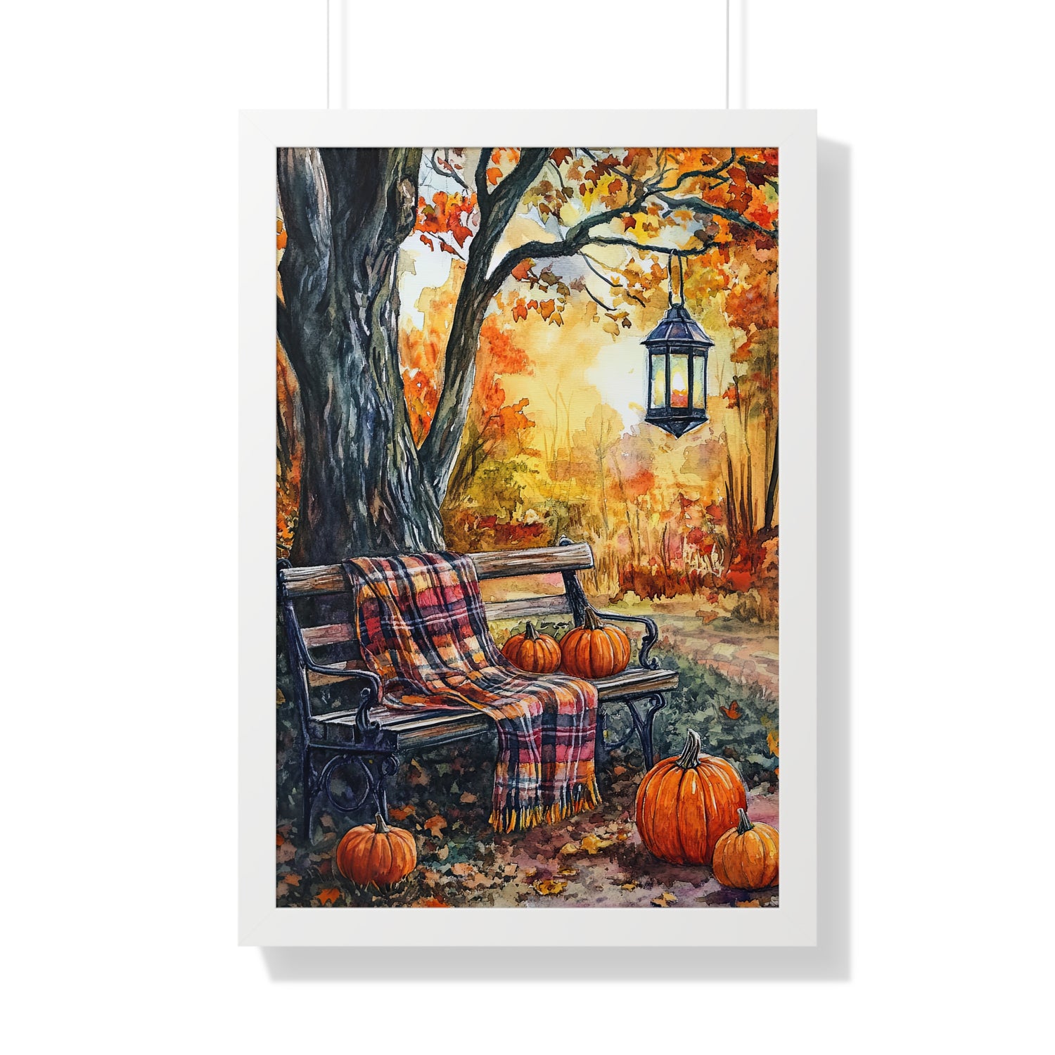 Framed Paper Print - Golden Pause in Fall