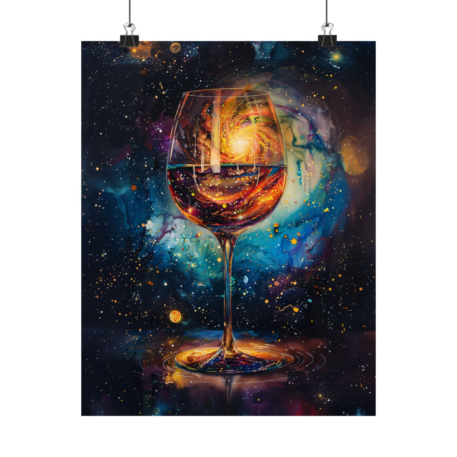 Cosmic Swirl in Wine Glass