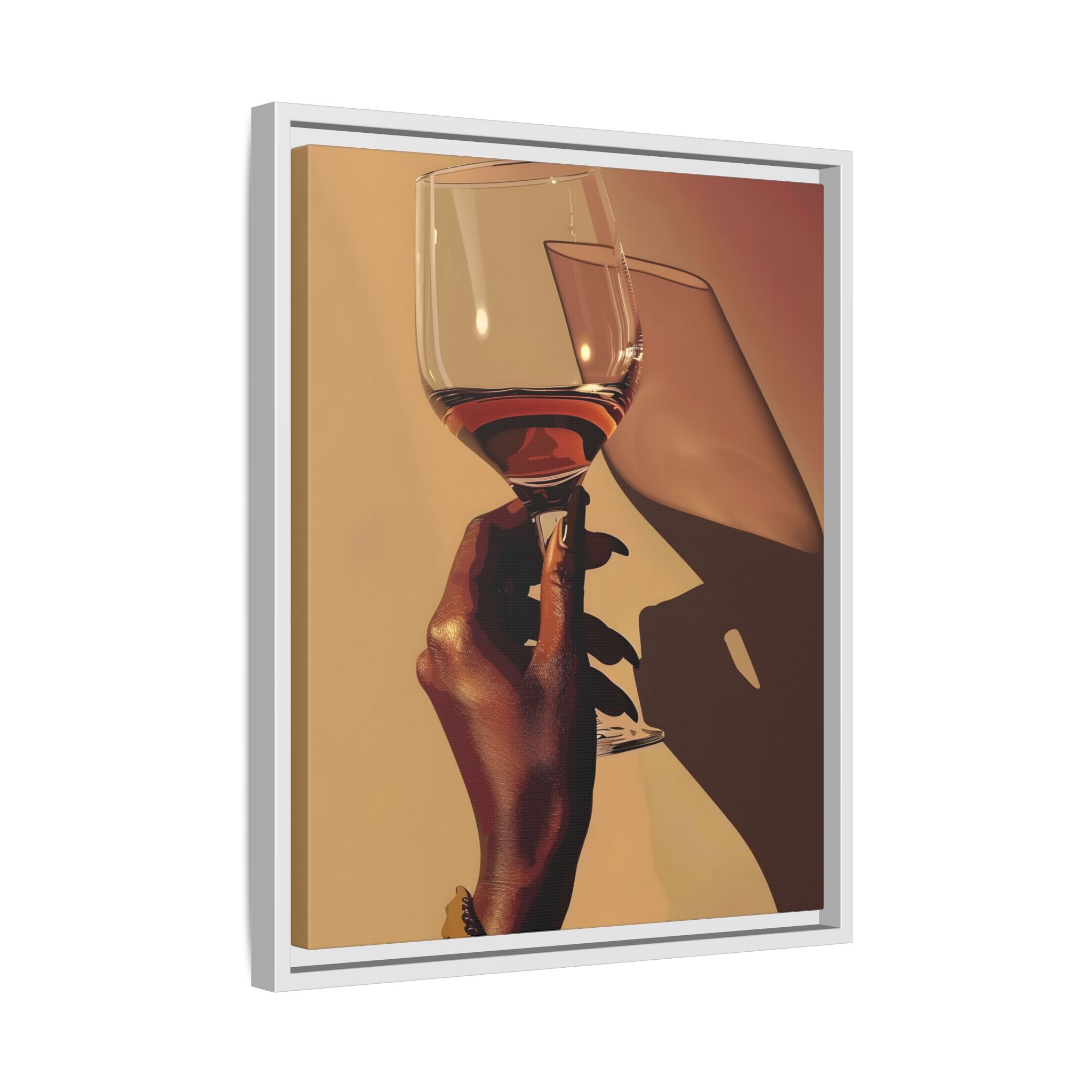 Framed Canvas - Golden Hour Wine Toast
