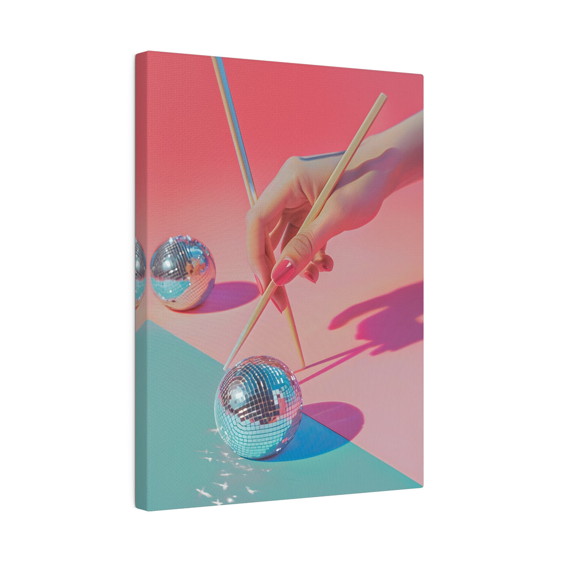 .75" Matte Canvas - Disco Chopsticks Delight