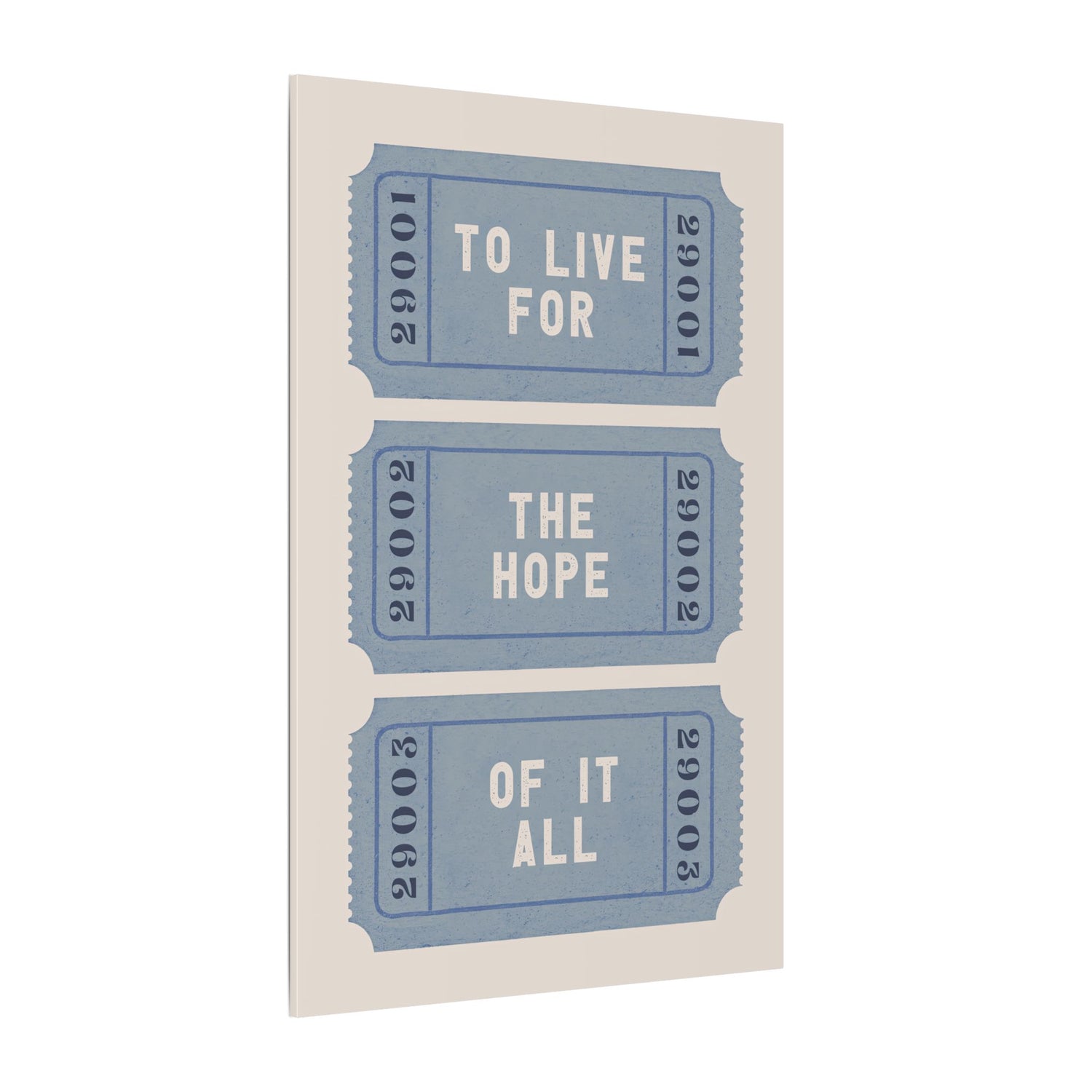 .75" Matte Canvas - The Hope Ticket Trilogy