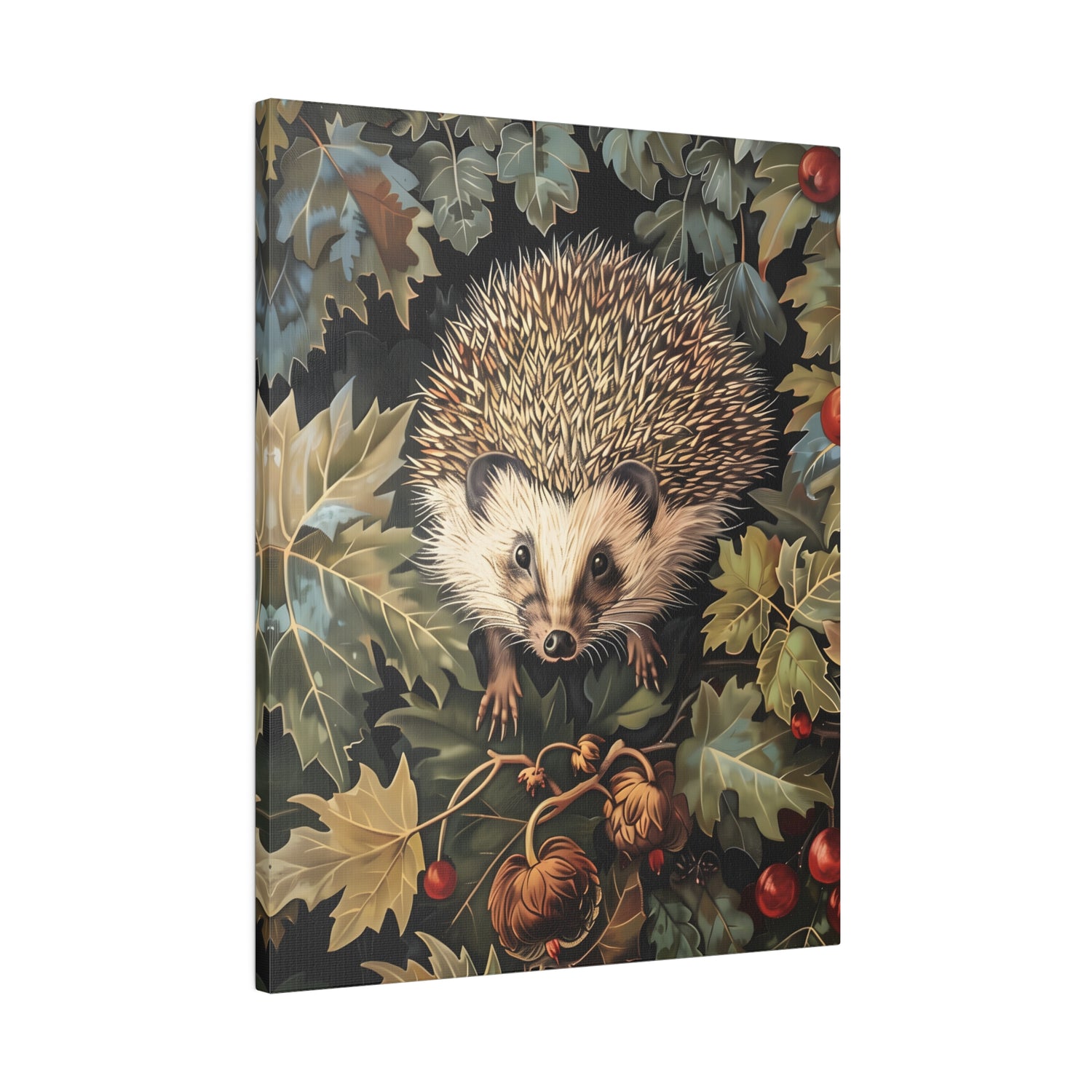 .75" Matte Canvas - Woodland Hedgehog Hideaway