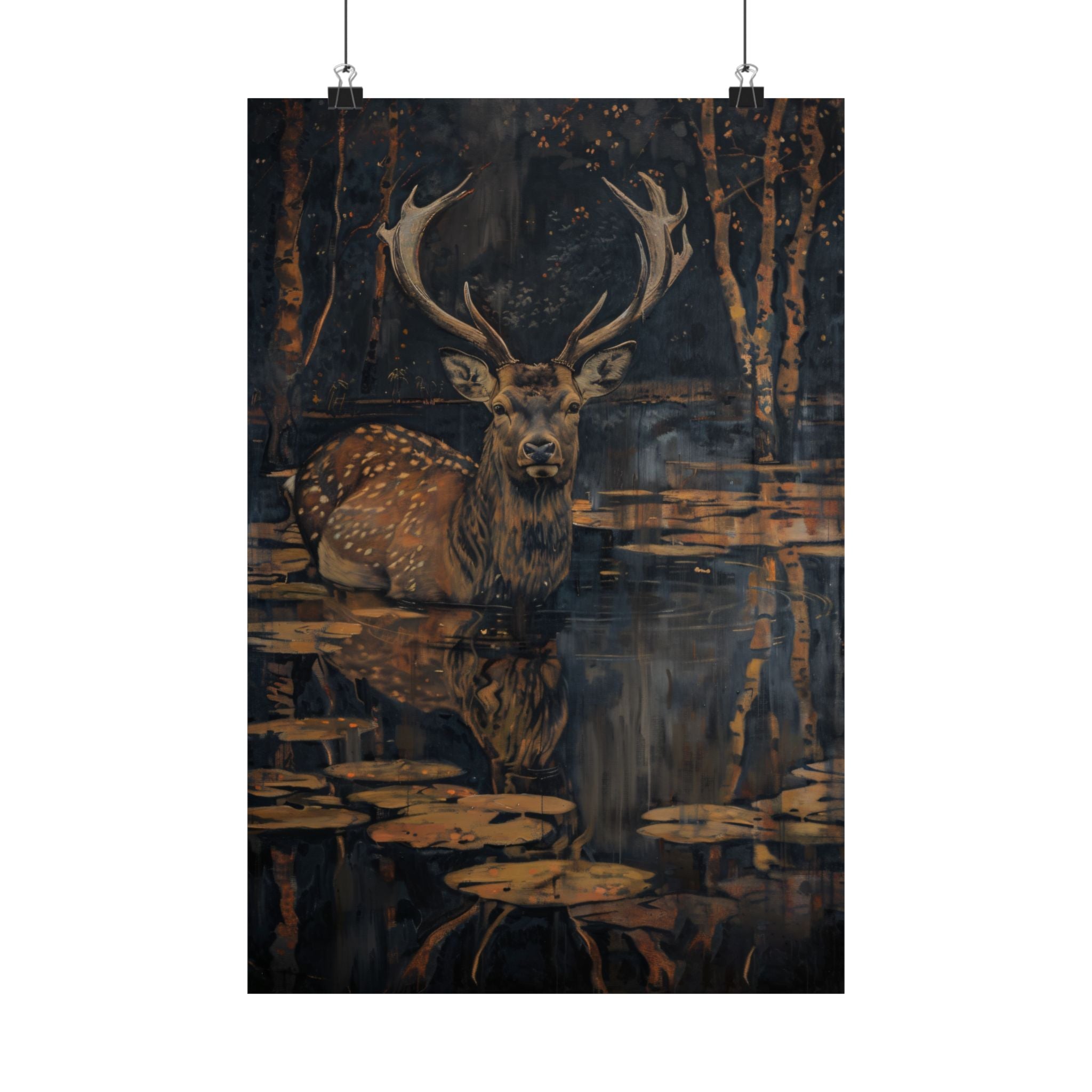 Twilight Stag Reflection