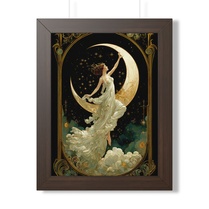 Framed Paper Print - Moon Goddess Ascending
