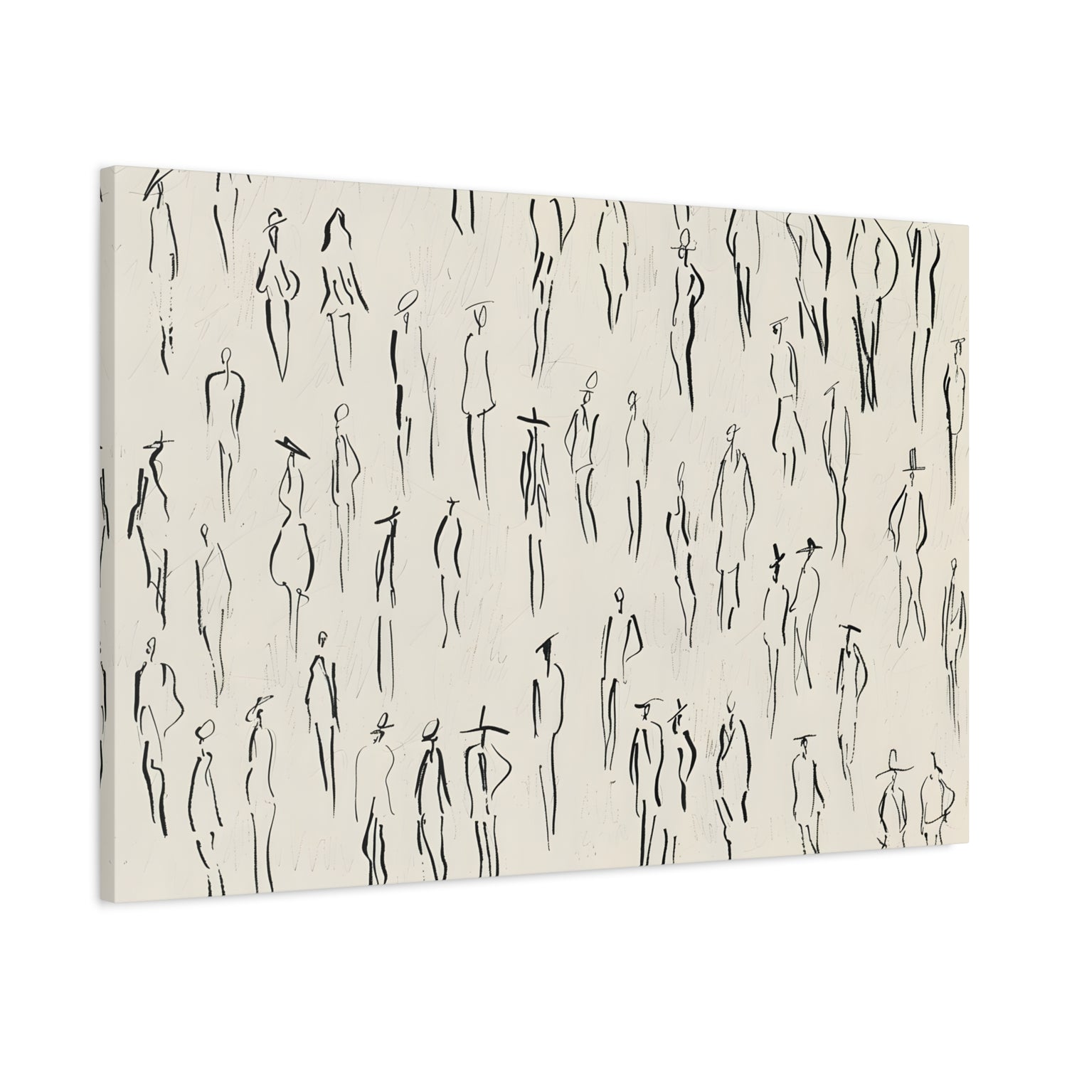 1.25" Matte Canvas - Crowd in Motion Linework