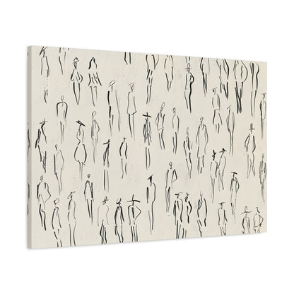 1.25" Matte Canvas - Crowd in Motion Linework