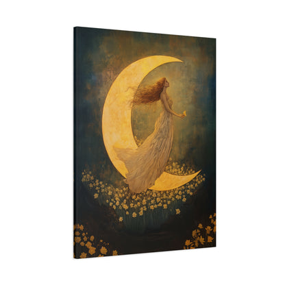 1.25" Matte Canvas - Moonlit Dreamer with Daffodils