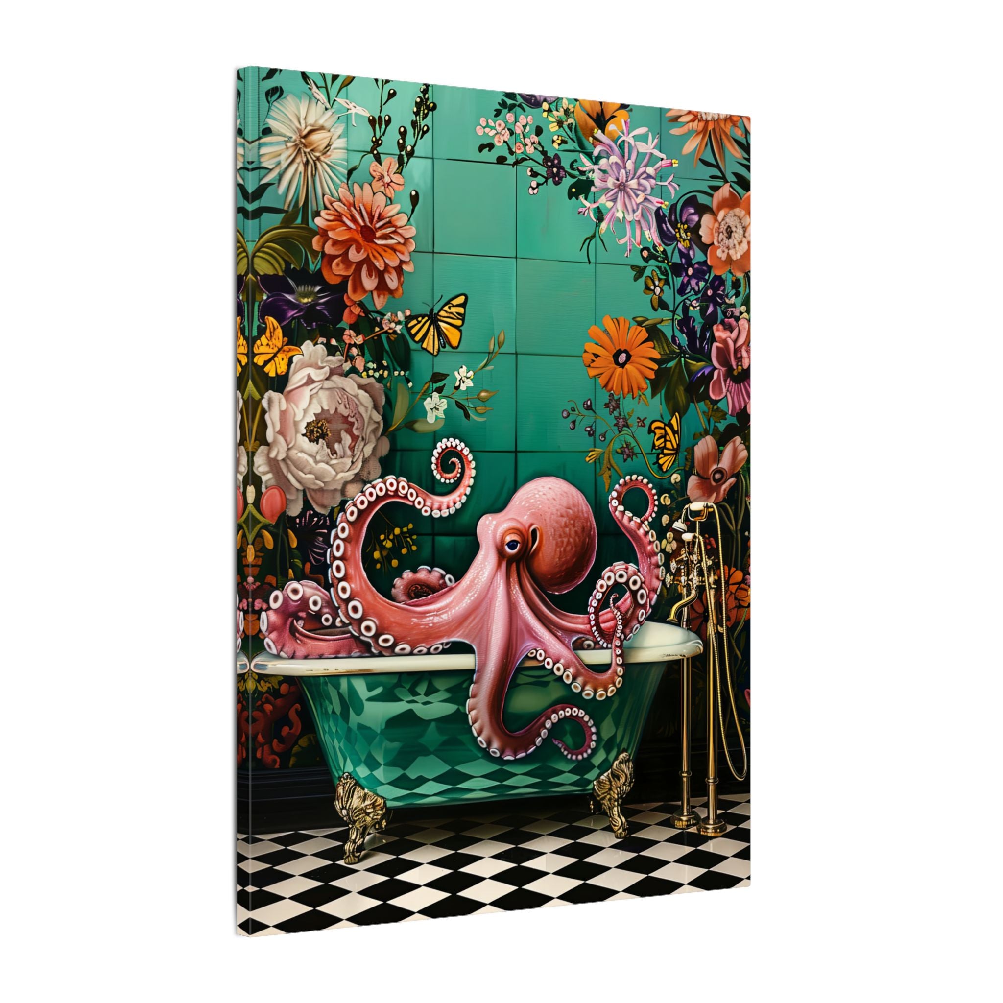 .75" Matte Canvas - Octopus Bath Royale