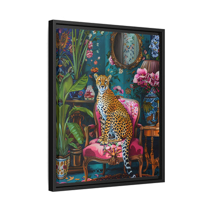 Framed Canvas - Regal Cheetah Reverie