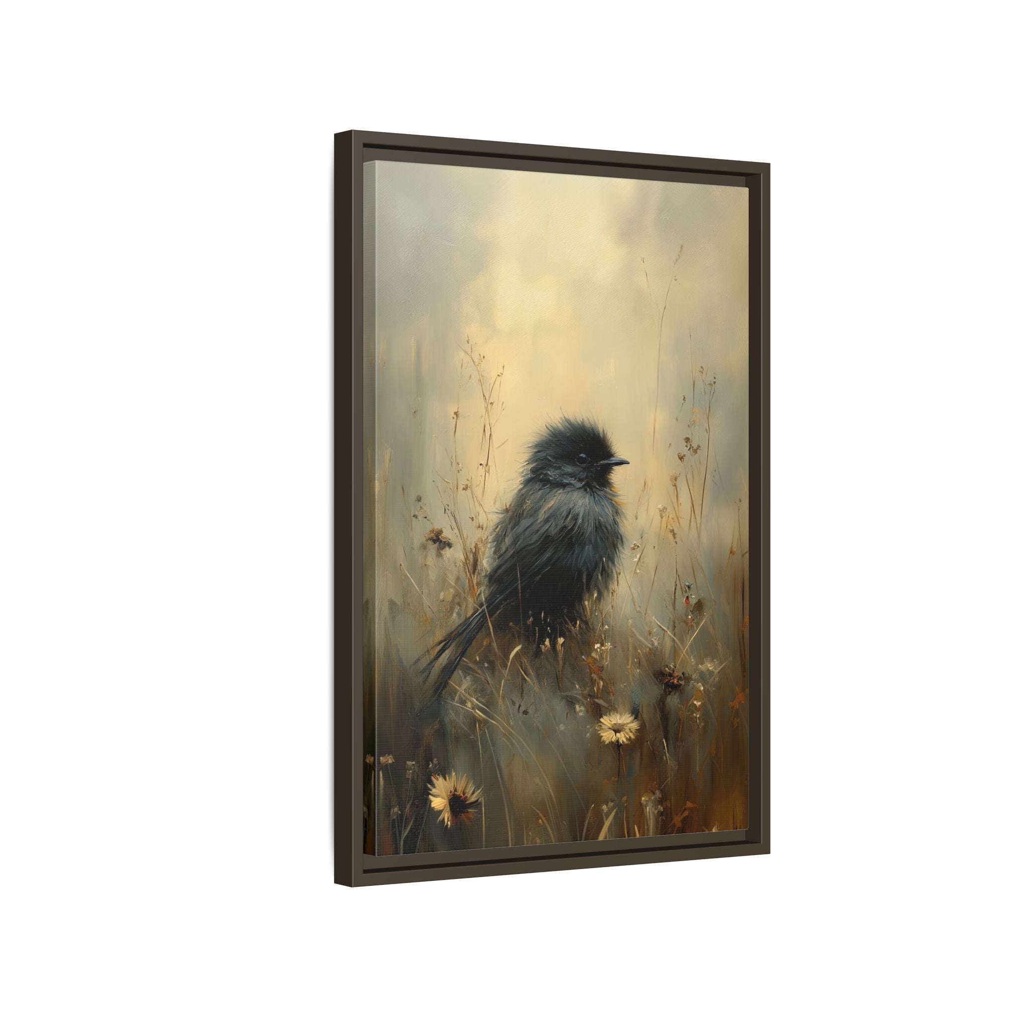 Framed Canvas - Golden Meadow Bird