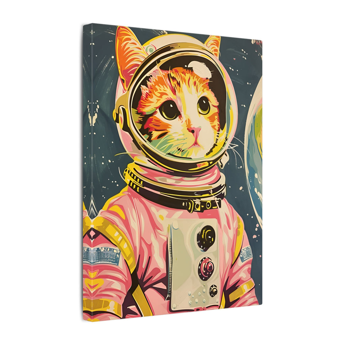 .75&quot; Matte Canvas - Catstronaut Pink Mission