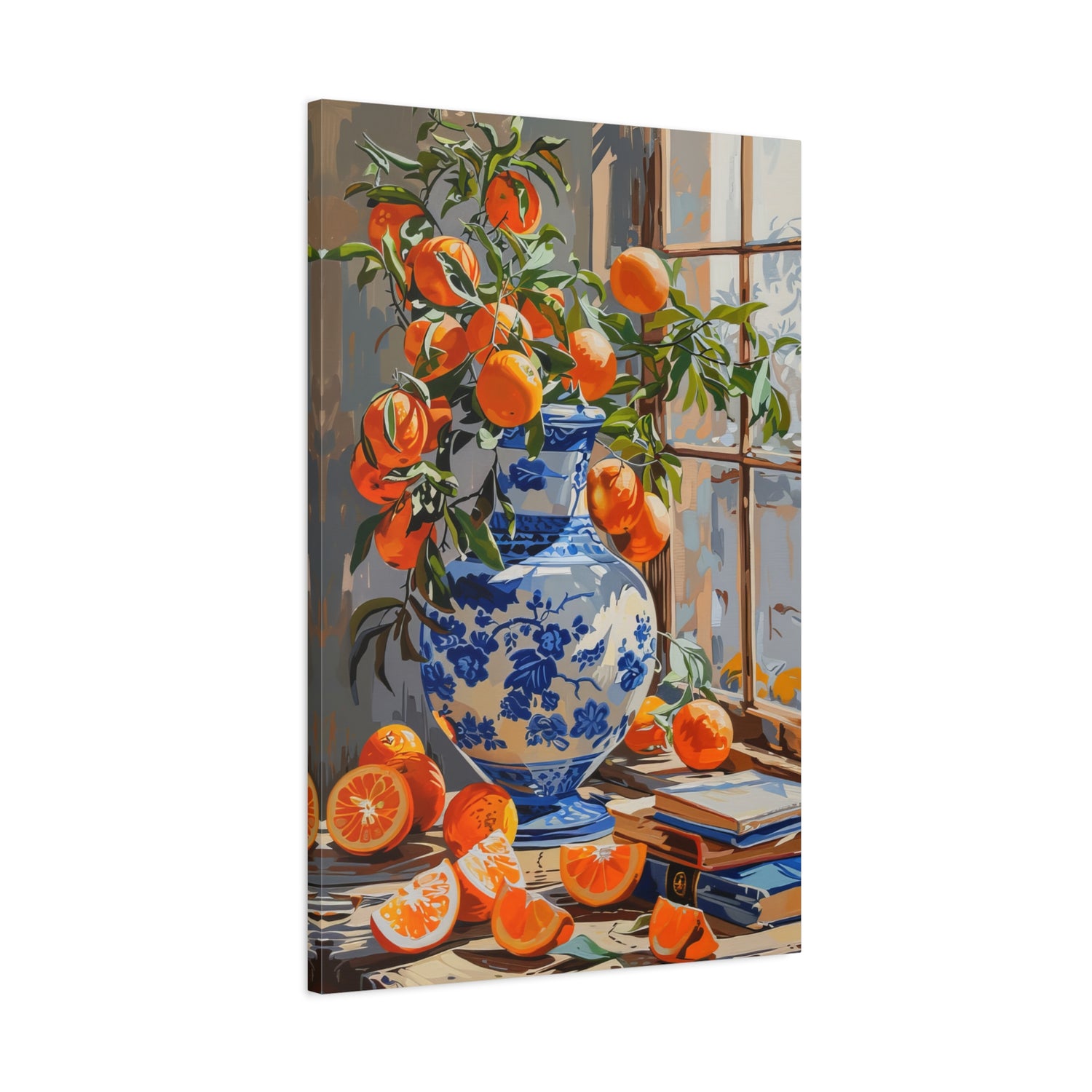 1.25" Matte Canvas - Sunlit Citrus &amp; Porcelain