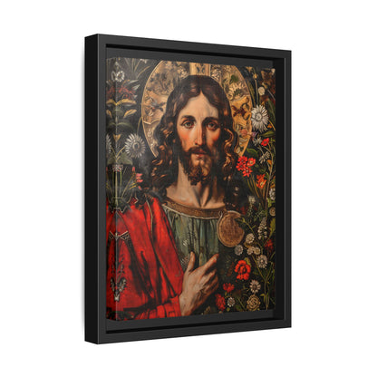 Framed Canvas - Sacred Floral Savior