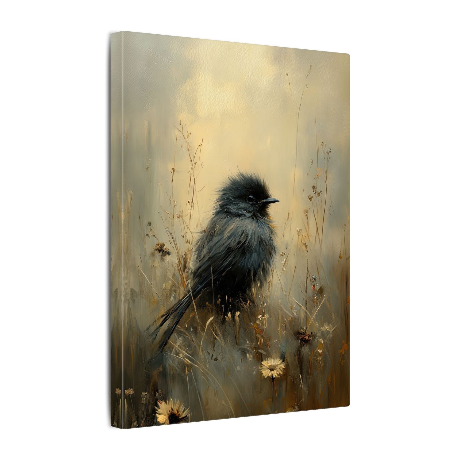 .75" Matte Canvas - Golden Meadow Bird