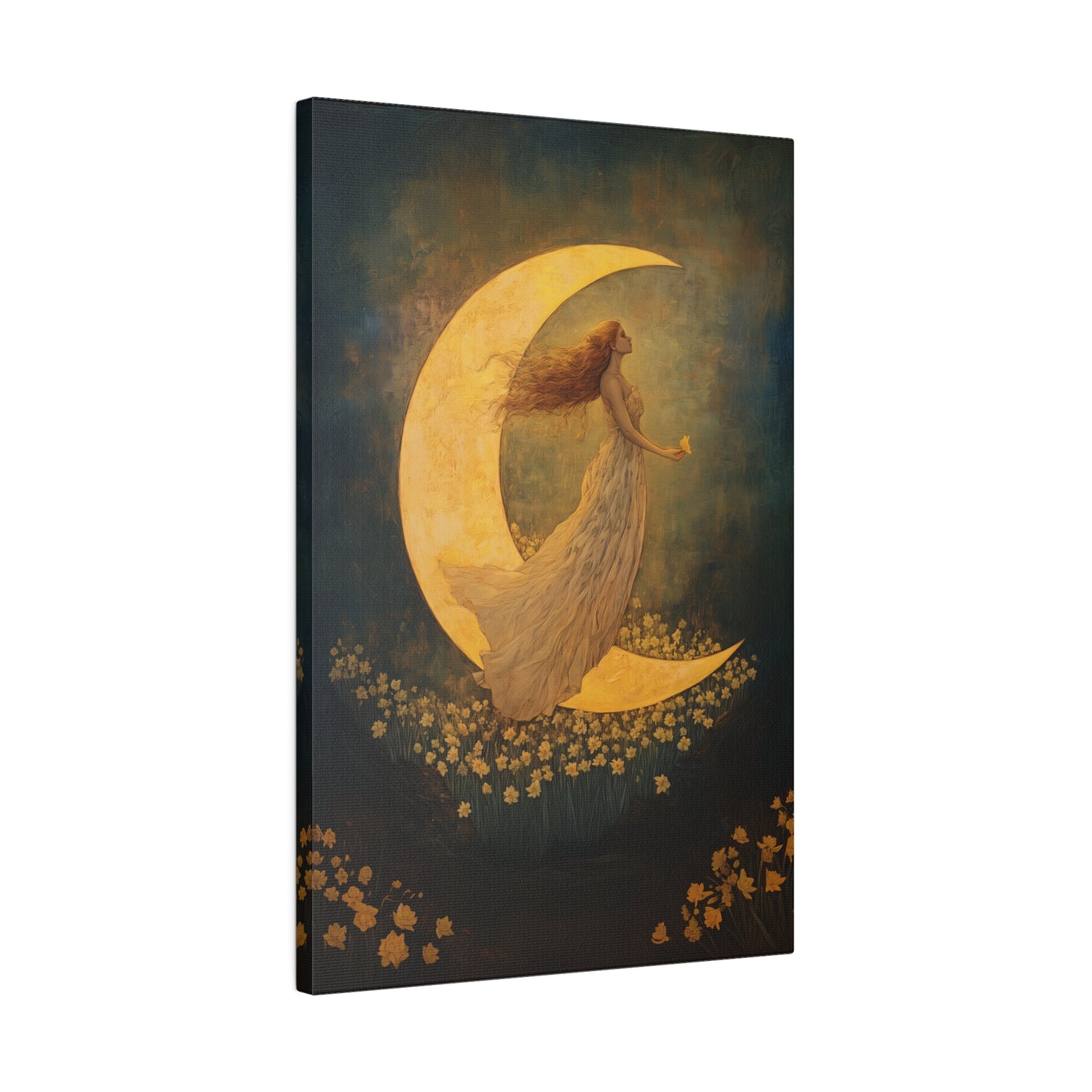 .75" Matte Canvas - Moonlit Dreamer with Daffodils